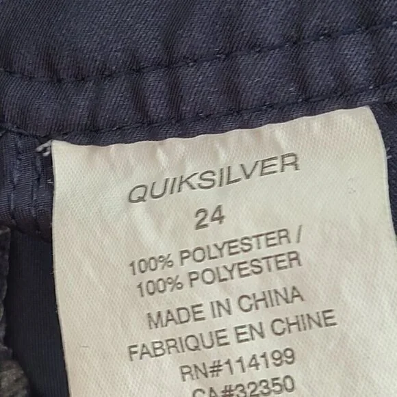 QUIKSILVER DARK BLUE/ GREY VINTAGE BOARDSHORTS Size 24 - Picture 8 of 9